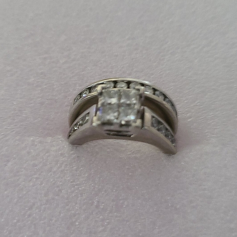 14k white gold wedding ring set. 2.5 karat - Picture 1 of 3